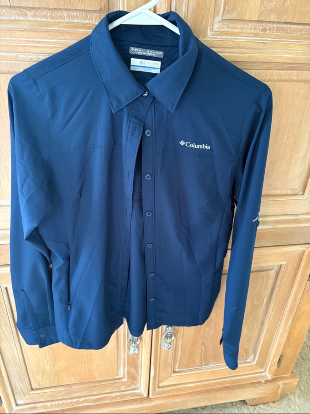Columbia Navy Blue Long-Sleeve Button Shirt